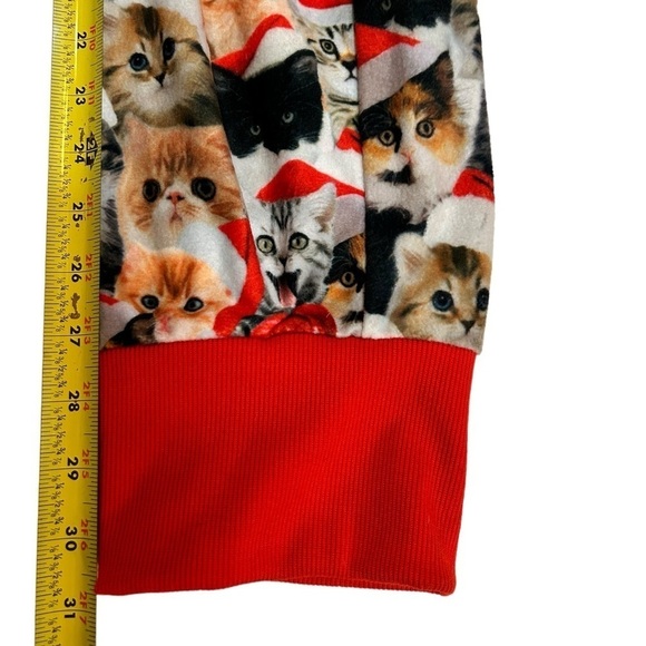 Tipsy Elves Meowy Catmus Jumpsuit Kittens Fleece Christmas Onesie Size Med NWT - Picture 13 of 14